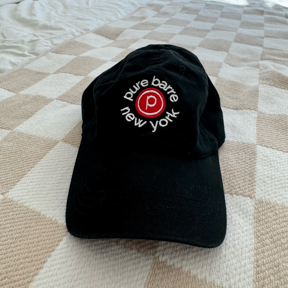 Pure Barre Black Cap with Red Logo